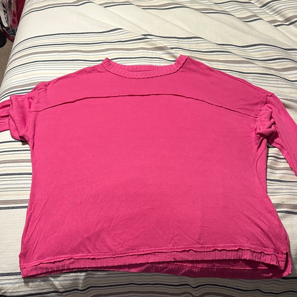 Wonderly Bright Pink Relaxed Crewneck Sweatshirt